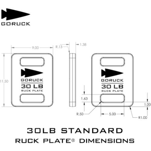 GORUCK Ruck Plate – USA Made Weight for Rucking, Strength & Fitness, Fits with Rucker & Ruck Plate Carrier – 10LB, 20LB, 30LB