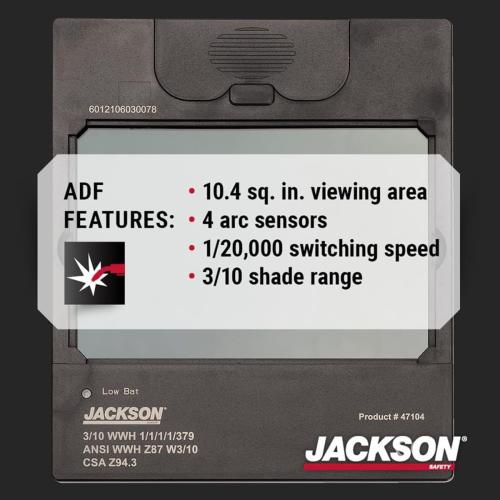 Jackson Safety Premium Graphic Welding Hood with ADF - Ultra Lightweight Auto Darkening Welding Helmet - ANSI Z87.1 (Multiple Styles)