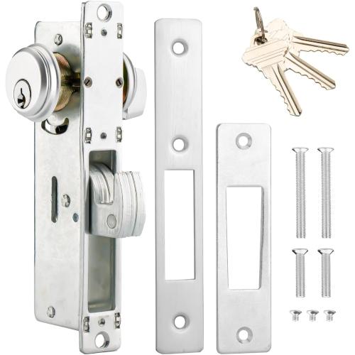 Storefront Mortice Hook Door Lock, Commercial Door Locks Mortise Cylinder, Storefront Door Mortise Lock Hook Deadbolt(1-1/8 Backset)