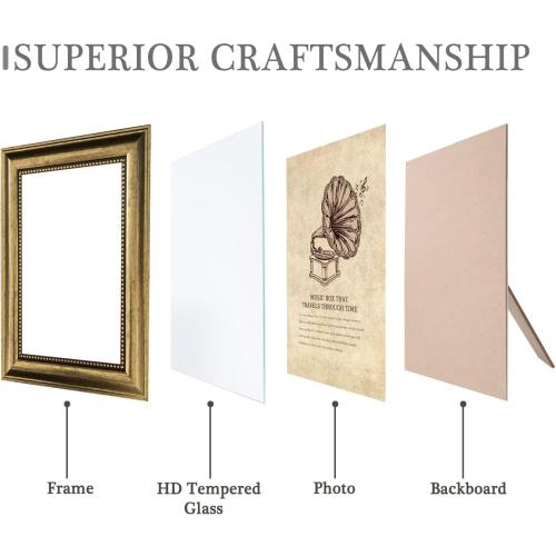 8x10 Picture Frame,Ornate Finish Photo Frame Farmhouse Rustic Vintage Distressed Bronze Photo Frame for Wall or Tabletop Display Family Friends Wedding Gift