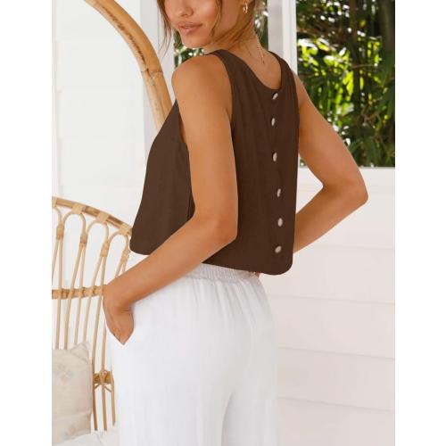 Khaki KidsTank Tops 2026 Spring Summer Beach Sleeveless Tops size 8