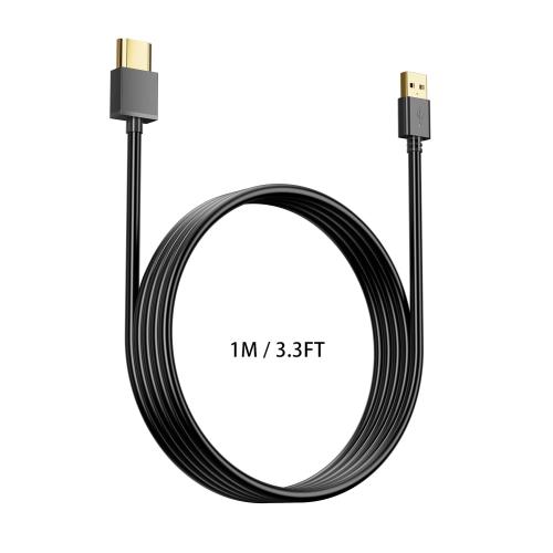 FAWETTY USB to HDMI Charger Cable Cord 3.3FT/1M USB to HDMI Adapter Cable for Mac iOS Windows 12/11/10/Vista/XP, HDTV, Satellite Box, Blu-Ray Player, etc