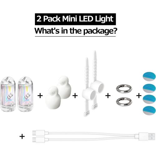 USB Mini LED Lantern, 1 Pack Waterproof EDC Keychain LED Flashlight for Camping, Type-C Rechargeable Battery Small Stick Lamp Puck Dog Collar Torch Light (Warm White Red)