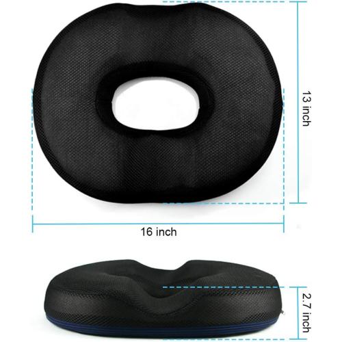 Donut Pillow for Tailbone Pain, Hemorrhoid Tailbone Donut Firm Pillow Memory Foam Seat Cushion Pain Relief for Hemorrhoid Treatment, Coccyx, Prostate, Sciatica, Surgery