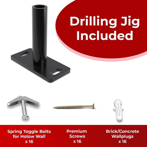 Set of 4 Size 22 x 1 1/4 x 4 inchHungsmart- Heavy Duty Floating Shelf Bracket - Long Wall Shelves Support, Hidden Floating Shelf Hardware, Black Shelf Brackets, Perfect for Kitchen/Nursery/TV Wall Shelf Decor (4 inch rod)