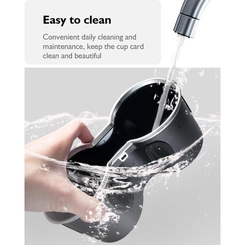 Center Console Cup Holder Insert for Tesla Model Y Accessories 2020-2025, [Won't be Pulled Out] Upgrade Silicone Airbags Design for Tesla Model 3 2023 2022 2021 Central Console Cup Pad - Black