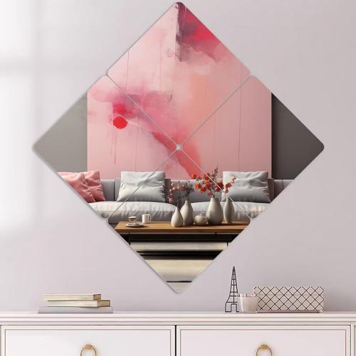 Glass Full-Length Wall Mirror Tiles, 4 Pieces in Total, Square Wall Mounted Mirrors, Suitable for Frameless Mirror Tiles in Home Gyms, Bedrooms, and Doors