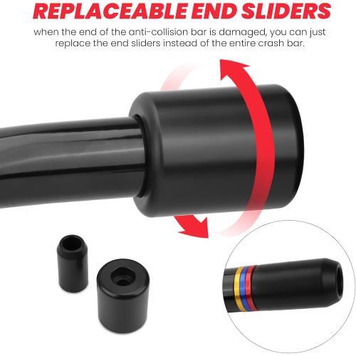 Crash Bar Compatible with Harley Davidson Touring Models 2014-2026, Black Engine Guard Bar for Street Glide Road Glide Road King Electra Glide