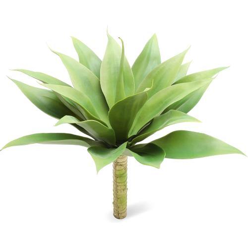 BANNINEO Artificial Agave Succulent Plant 18 Inches, 100% Natural Looking Artificial Greenery Plant Tall Faux Succulent Agave, Artificial Plant for Indoor Outdoor Decor