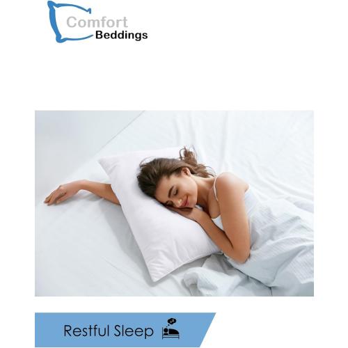 Comfort Beddings Pack of 2 Youth Pillowcases 16x22 Premium 100% Cotton Blend White Youth Pillow Case Zipper Closure, Super Soft and Cozy Youth Pillow Covers (Size-16x22, White)