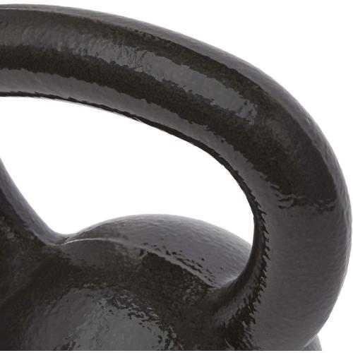 Amazon Basics Cast Iron Kettlebell for Strength Training, Textured Wide Handle, Black