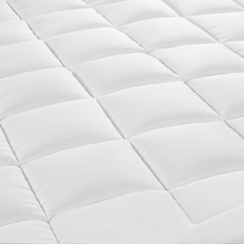 Color White Serta Memory Flex Soft King Mattress Topper, 2 Pillow Top Mattress Pad, Cushioning Stain Resistant Mattress Protector with 15 Pocket for Secure Fit, Machine Washable, White