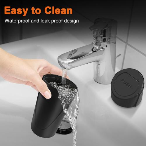 Pack of 2 Car Trash Can, 2 Packs Mini Car Trash Bin with Lid, Leakproof Cup Holder Car Garbage Can with 60 Trash Bags, Vehicle Front Back Seat Organizers and Storage for Car, Home, Office, Black