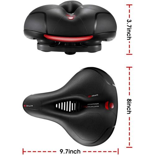 Comfortable Seat Cushion for Men Women with Dual Shock Absorbing Ball Memory Foam Waterproof Wide Bicycle Saddle Fit for Road Bikes