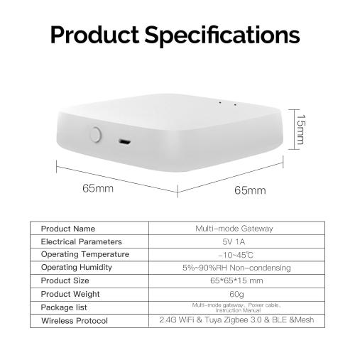 MOES ZigBee & Bluetooth & Mesh Gateway, Tuya Wireless Smart Home