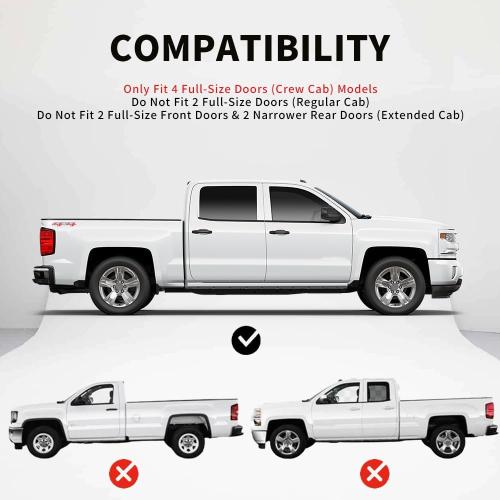 MAXDOM Under Seat Storage Fit for (2007-2018) Chevy Silverado 1500/GMC Sierra 1500 (2007-2019) 2500HD 3500HD Crew Cab Rear Underseat Organizer Box