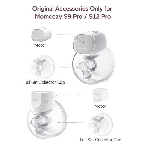 Momcozy Original S9 Pro/S12 Pro Replacement Accessories Single-Sealed Full Set Collector Cup NOT for S9/S12/S12Pro-Quick 1Count