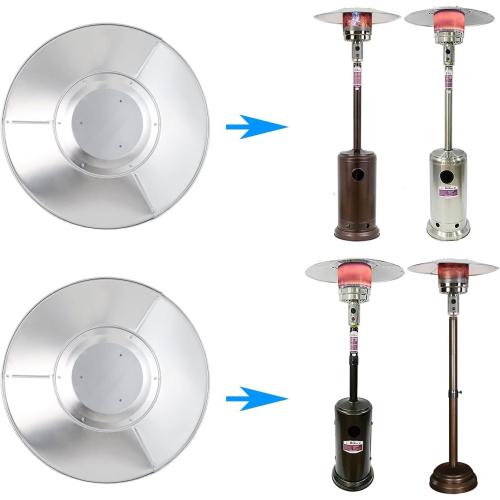 Generic NCZH Patio Heater Reflector Shield, Aluminum Heat Reflector Shield Top for Propane Outdoor Heaters, Replacement Parts(3-Hole Mount, 33 Diameter Round), Stainless Steel