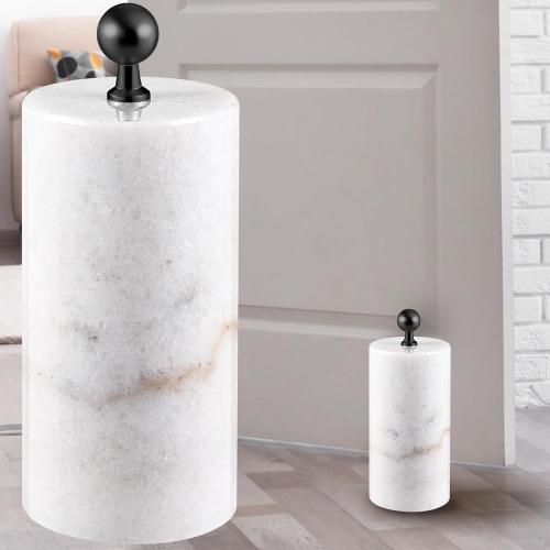 Marble Decorative Door Stoppers Solid Marble Heavy Duty Door Stops Natural Stone Modern Door Stop with Handle for Indoor or Outdoor Door