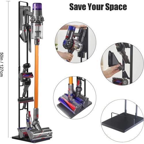 Foho Vacuum Stand Compatible for Dyson V15 V11 V10 V8 V7 V6, Metal Storage Bracket Stand Holder Compatible for Dyson Handheld DC30 DC31 DC34 DC35 DC58 DC59 DC62 Cordless Vacuum Cleaners & Accessories