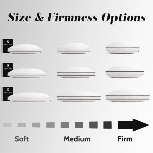 DOWNSTORIA Feather Down Pillows King Size Set of 2 with Gusset, Luxury Hotel Collection Bed Pillow 2 Pack, Down Surrounded Pillows for Sleeping, Soft for Side, Back Sleepers 20x36 in.