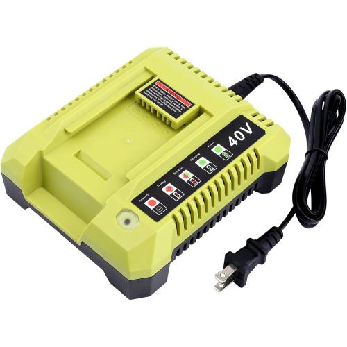 Green Elefly OP401 Compatible with Ryobi 40V Battery Charger OP404 OP406A, Compatible with Ryobi 40V Lithium Battery OP4040 OP4060A OP4050A OP40602