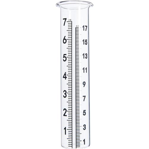7inch Glass Rain Gauge Replacement Tubes for Yard Garden Outdoor