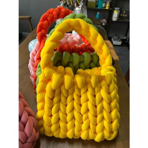 Color Cream Nordic Peace Introducing our Chunky Knit Tote Bag! This bag is perfect for those who love a good tote bag but want something with a little more personality