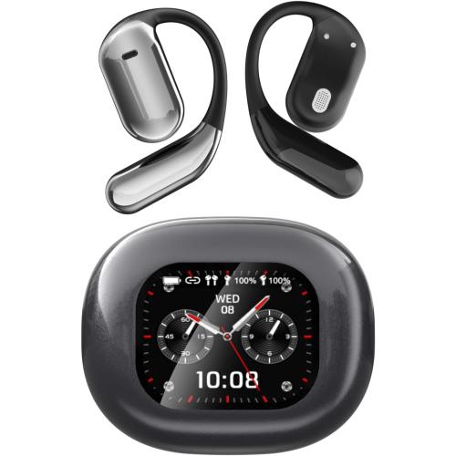 Q16PRO AI Wireless Translation Earbuds with 70 Hour Bluetooth 5.4 Sports Earbuds, Wireless Smart Touch Screen, Ear Cup with Ear Hooks, IPX5 Waterproof for Business and Travel