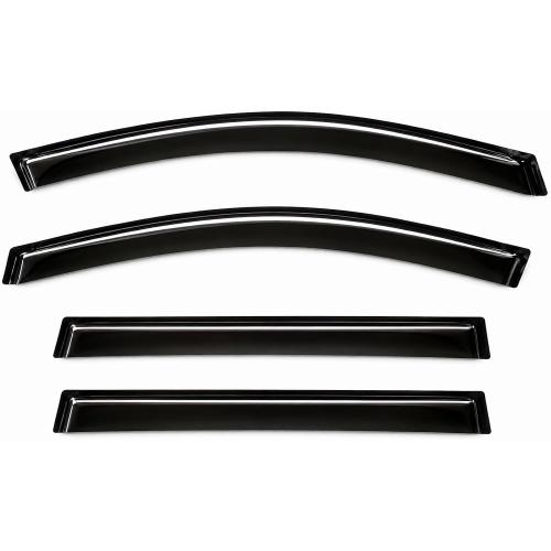 2013-2018 Tape-On Rain Guards Side Window Deflector Visors for Toyota RAV4 LE XLE SE Limited Platinum Black 2014 2015 2016 2017