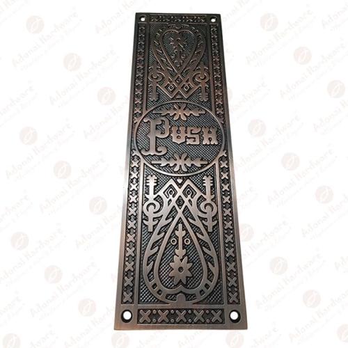 Adonai Hardware Decorative Aluminium Push Plate (10.2 Inch Push, Oil Rubbed Bronze)