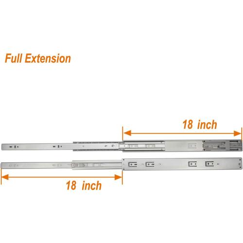 Soft Close Drawer Slides 18 Inch (1 Pair), OCG Full Extension Ball Bearing Side Mount Drawer Slides for Cabinets with Face Frame, with Rear Mounting Brackets