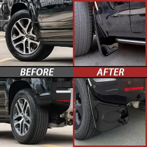 4PCS Widened Tire Mud Flaps Splash Guards for Landrover Defender 90/110 2020-2023, Vehicle Wheel Protector Mudflaps Exterior Accessories (Bright Black)