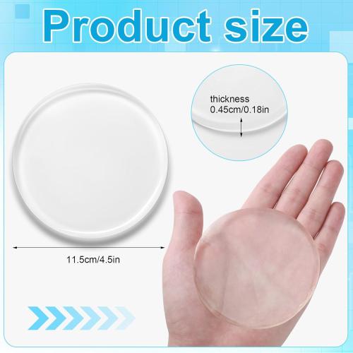 Geiserailie 6 Pcs Prosthetic Leg Pads Prosthetic Liner Patch Amputee Pads Prosthesis Liner Accessories for Leg Amputee Gifts Reduce Friction and Skin Irritation(4.5 Inches)