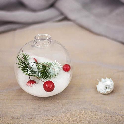 Kingrol 30 Pack 3.15 Inch Clear Plastic Fillable Ornament Balls, for DIY Craft Projects, Christmas, Wedding, Party, Home Decor
