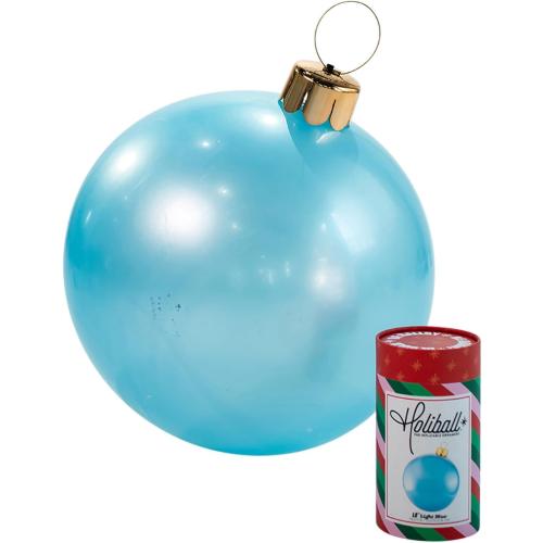 Size 18 inch Color Blue Inflatable Holiday Ornament – Ultimate Indoor/Outdoor Decoration – Reusable and Storage Friendly – for Weddings, Parties, Events, Team Colors – 18 – Light Blue