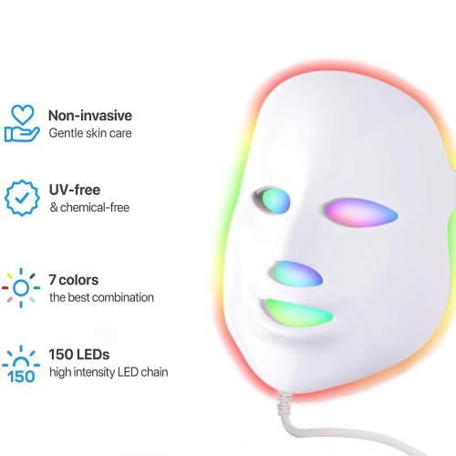 Light Beauty Mask - Led Face Mask Light Therapy - Red Light Therapy Mask for Face - LED Facial Skin Care Mask