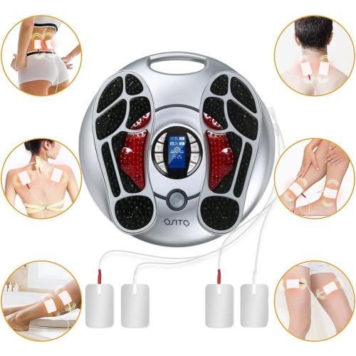 Electric EMS Foot Massager for Neuropathy - TENS Unit NMES Foot Stimulator for Feet Nerve,25 Mode 99 Intensity with Electrode Pad for Circulation and Pain Relief,FSA,HSA Eligible Gifts for Home Work