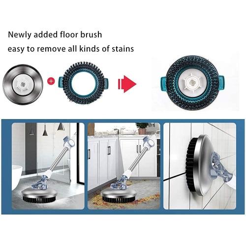 Michao Spin Mop Bucket Deluxe 360 Spinning Floor Cleaning System with 6 Microfiber Replacement Head Refills,62 Extended Handle,4X Wheel for Home Cleaning