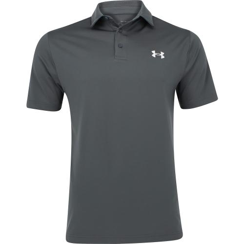 Size Large Under Armour New Mens 2021 T2 Green Golf Polo Pitch Grey Large