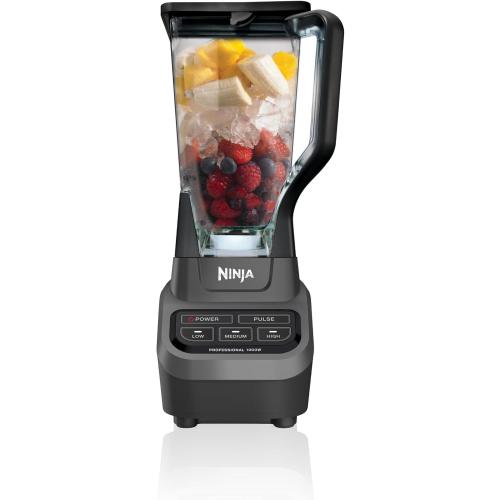 ‼️may be missing or broken pieces ‼️also item comes with stains ‼️Ninja Professional Blender | Smoothie Blending, Drink Mixer, Grinder, Ice Crusher, Frozen Fruit Blending | 1000W Power, Total Crushing Technology, XL 72-oz. Pitcher | Black & Grey | BL610