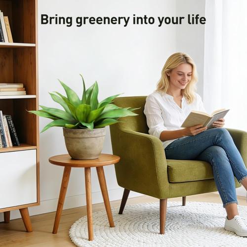 VeriNatural Artificial Agave Plant,Faux Plants Outdoor Decor,UV Resistant Large Potted Greenery,Realistic Plastic Succulents for Patio Porch Entryways Office Garden,1 Pack