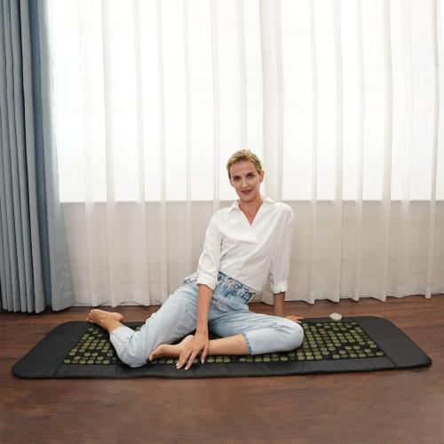 UTK 70'' x 24'' Full Body Quantum Wave Far Infrared Heating pad, 5X Pain Relief, FSA-HSA Eligible Weighted Mat with Magnets Stone, Jade & Tourmaline, Hotter to 159℉, 4H Auto-Off, Gift for Women Men