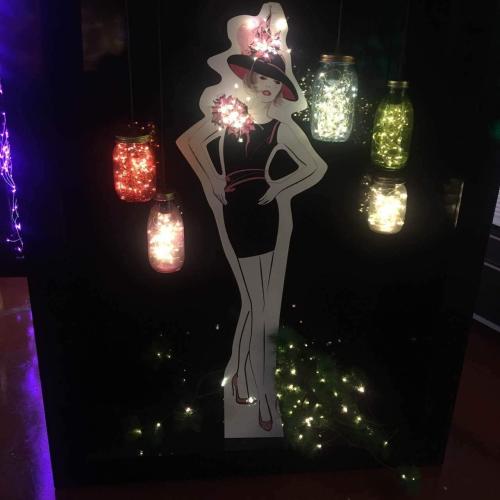Set of 2 Battery Operated Mini Led Fairy Lights Dewdrop Lights with Timer 6 Hours on/18 Hours Off for Christmas Party Decorations,30 LEDs,10 Ft Silver Wire (Multi-Color)