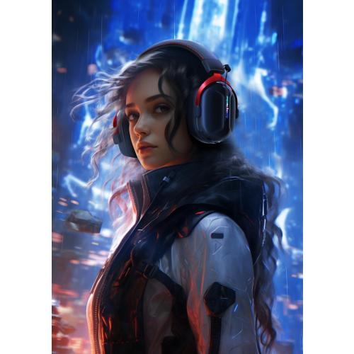 Gonbouyoku Wireless Gaming Headset, 2.4GHz USB Gaming Headphones for PS5, PS4, PC, Fortnite, Switch, Mac with Bluetooth 5.3, 60H Battery, ENC Noise Canceling Microphone, Gamer Headphones, Red