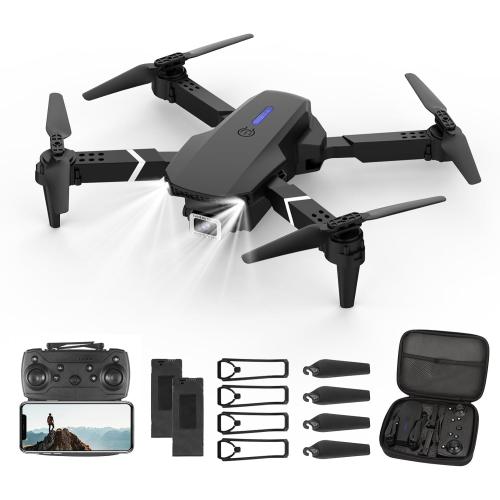 Mini Drone with Camera 4K HD FPV, headless mode，Altitude Hold, Gesture Selfie, One Key Take Off/Landing, 360° Flips, Waypoint Fly, 2 Batteries, Foldable RC Quadcopter with Drones Beginners