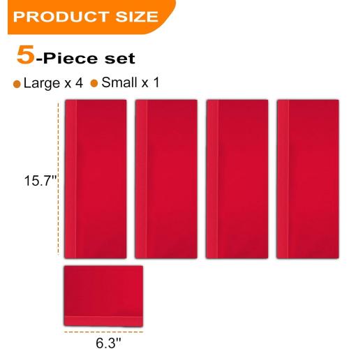 5 PCS Refrigerator Door Handle Covers, Velvet Christmas Red Decors Keep Appliance Clean for Fridge Microwave Stove Bathroom Keep Off Stains Dust Fingerprint Prevent Spread (Red)