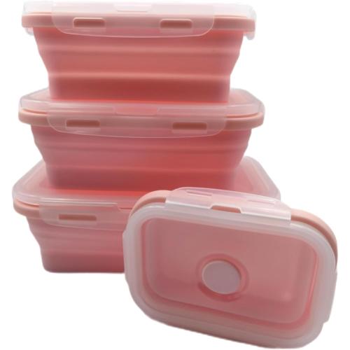Collapsible Food Storage Containers (pink)