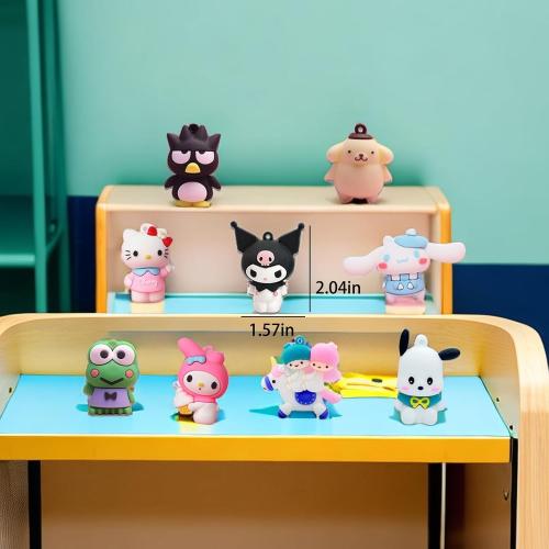 34 Pcs Cute Anime Cake Topper, Educatgame Kawaii Anime Cake Decorations Figures Set, Great for Theme Birthday Party Decoration Supplies