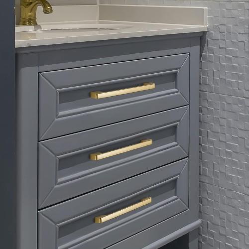 10 Pack 3-3/4 Inch Modern Brushed Gold Cabinet Pulls Zinc Alloy Dresser Drawer Pulls Cabinet Hardware